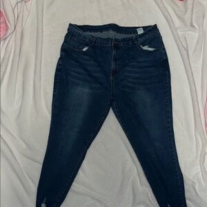 SHEIN Dark Blue Skinny Jeans